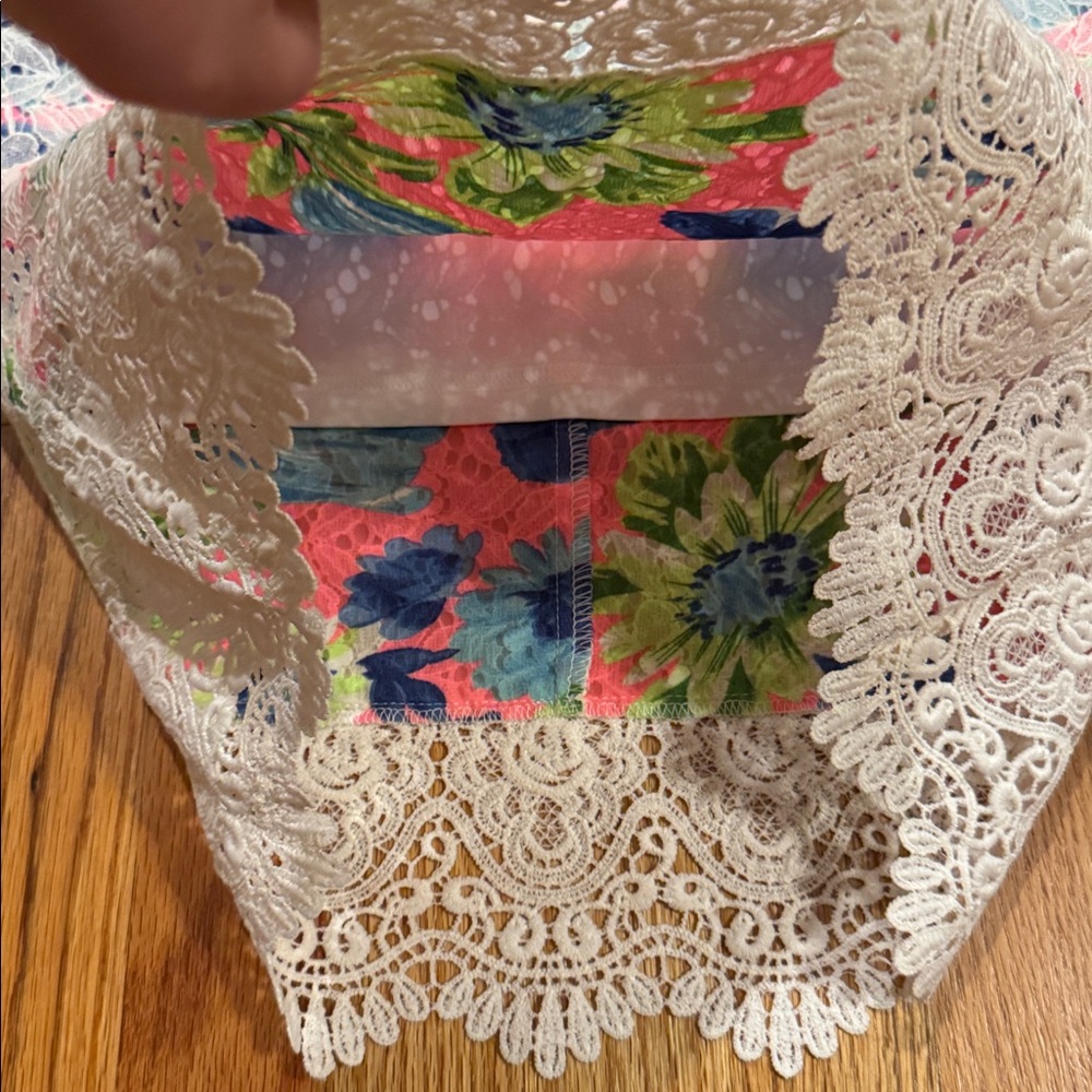 Lush Multicolor Lace Pencil Skirt - Picture 5 of 6
